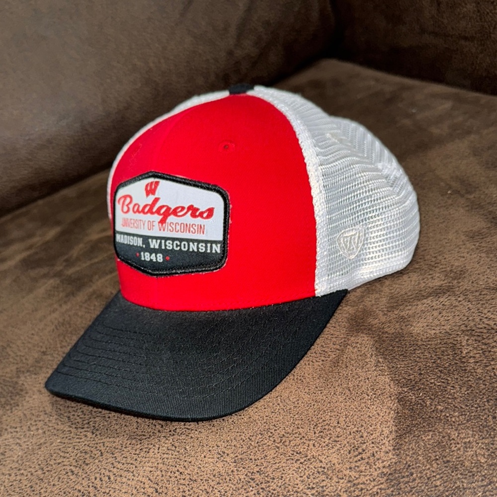 Red and Black Badgers Trucker Hat